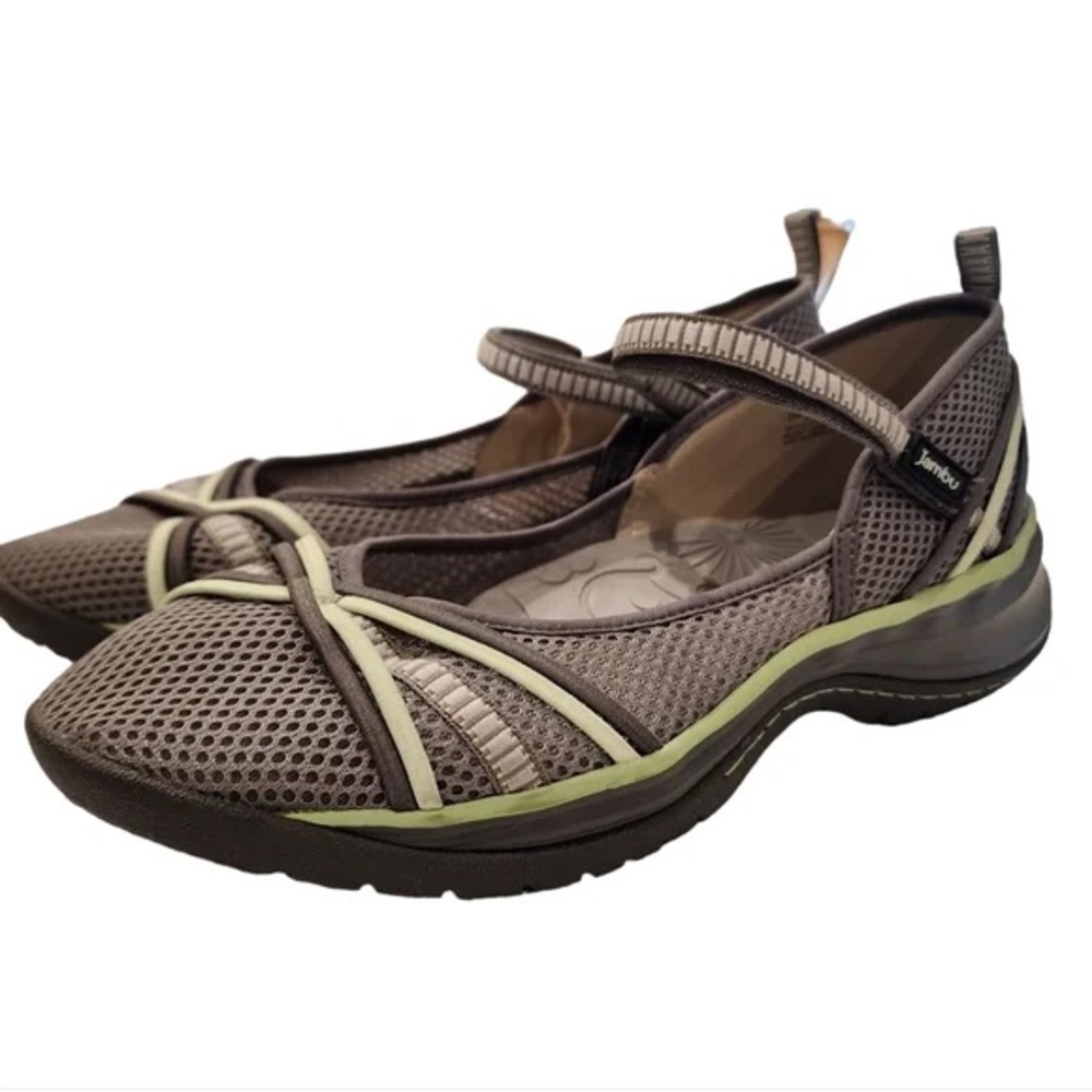 JBU Jambu Memory foam closed toe green sandals size 10